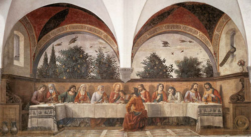 The Last Supper in the large refectory of the Ognissanti convent.